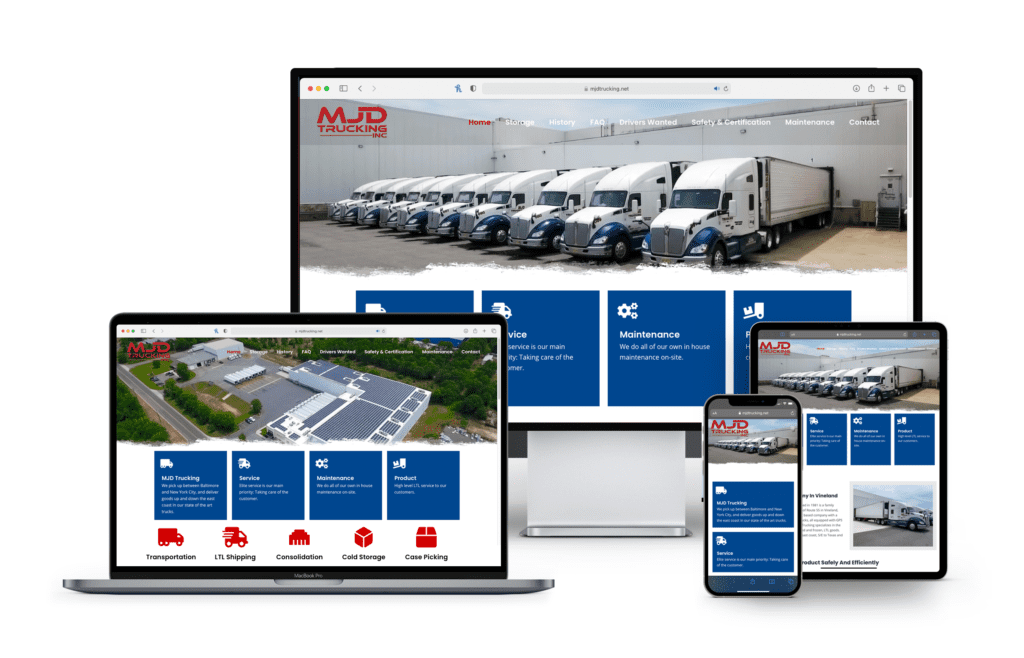 New Jersey Multimedia • Web Design • MJD Trucking
