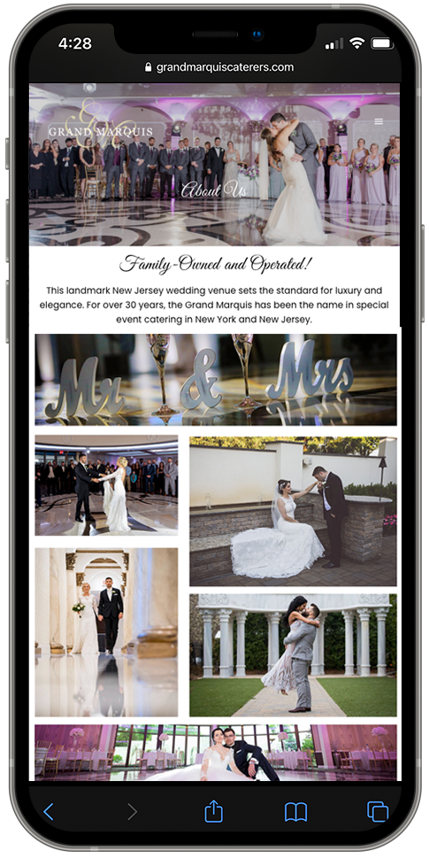 New Jersey Multimedia • Grand Marquis Caterers • Web Design • SEO
