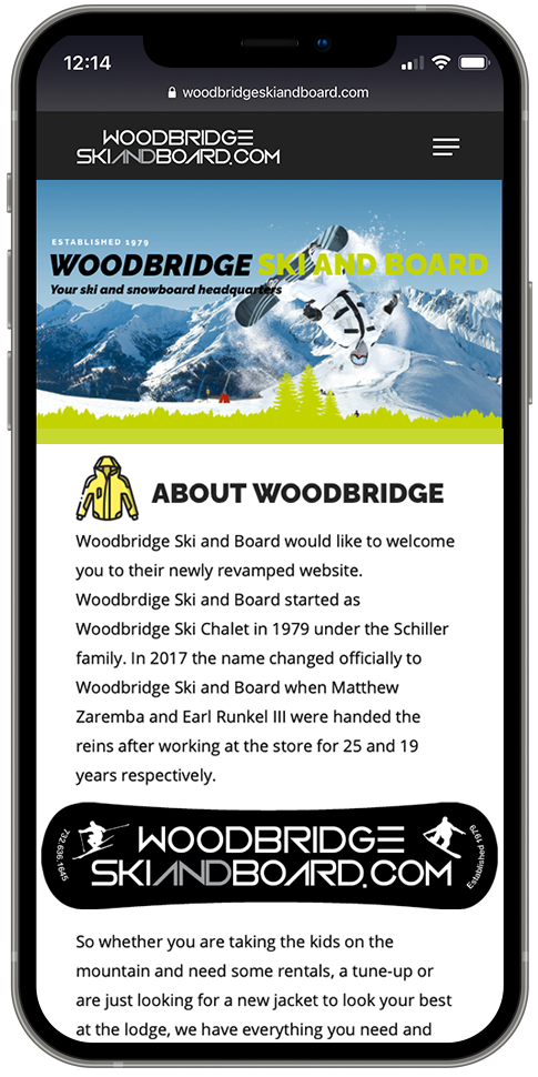 New Jersey Multimedia • Woodbridge Ski and Board • Web Design • SEO