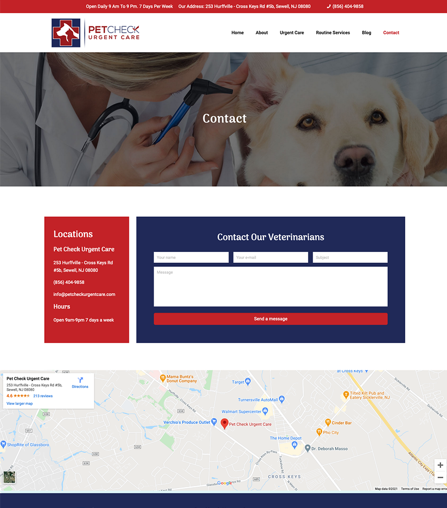 Pet Check Veterinarian Web Design
