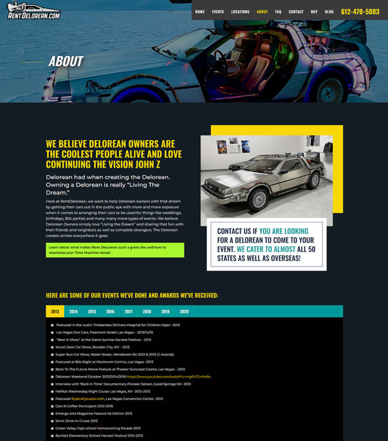 Rent Delorean About